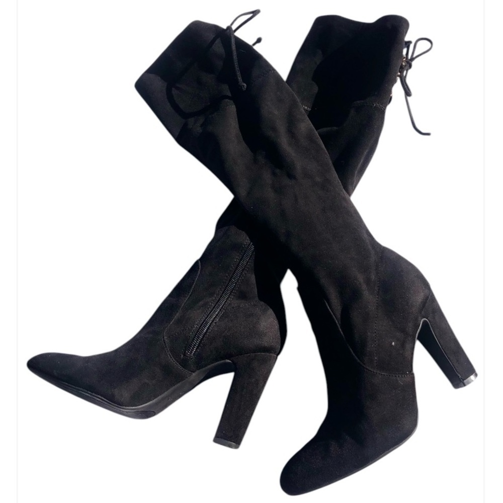 Unisa Faux Suede Heel Boots Lace Ups 8.5